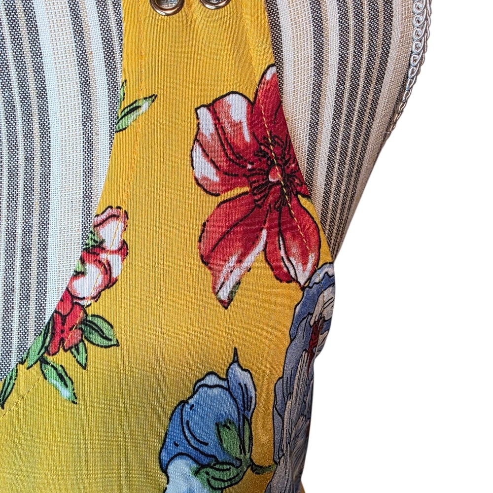 Modern Attraction Women's Floral Yellow Sleeveless Top Size L - Picture 4 of 6